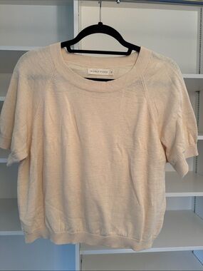 Micaela Greg Raglan Tee in Cream